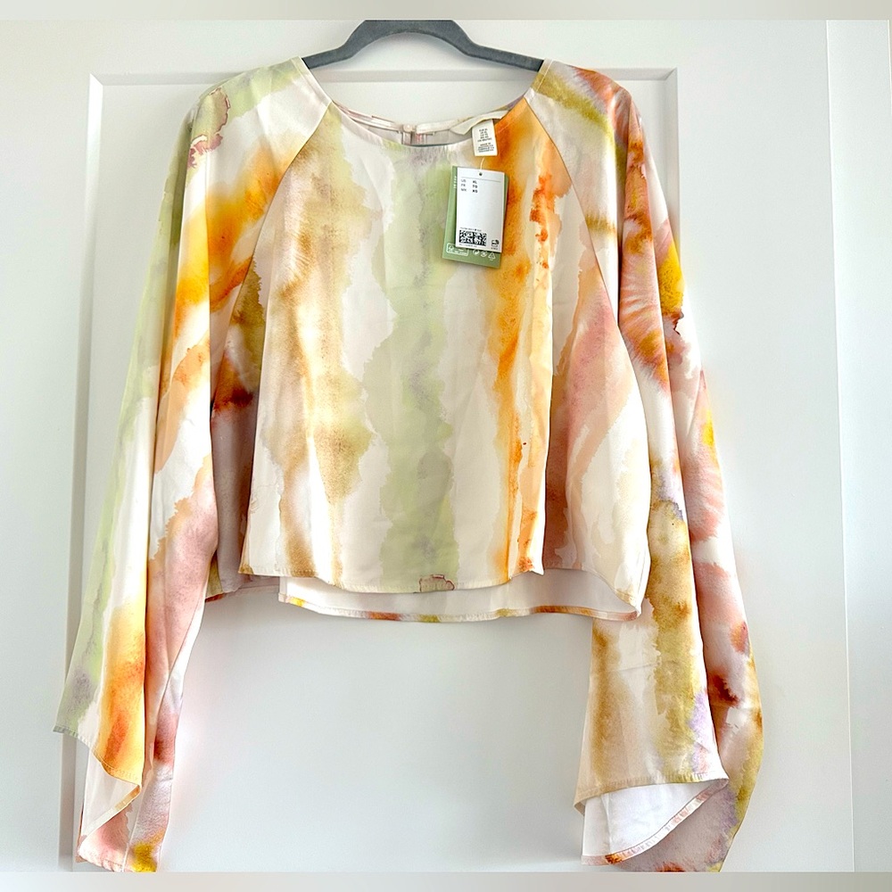 H&M Batwing Sleeve Crop Blouse NWT